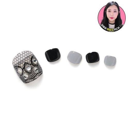 

[Glambux] Self Gel Pedi Sticker Pedi 08 - Black Fishnet
