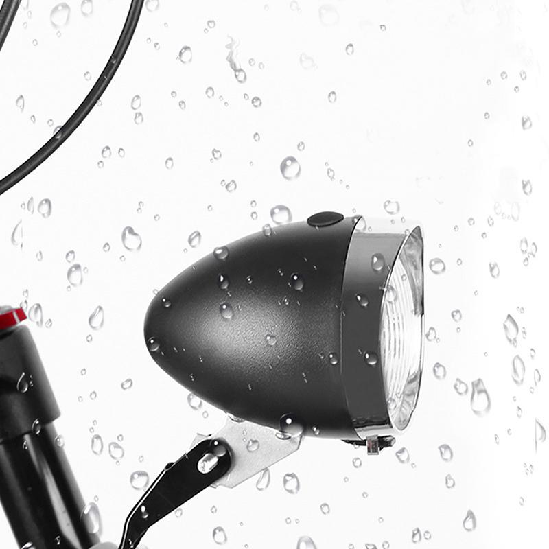 Klassischer Retro-Fahrradscheinwerfer ABS-Gehäuse 3-LED-Fahrradlicht Fahrrad Nachtfahr-Warnleuchte Frontleuchte Ohne Batterie
