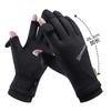 Men's Winter Windproof Waterproof Fingerless Touchscreen Cycling Gloves - Warm Fleece for Outdoor Sports