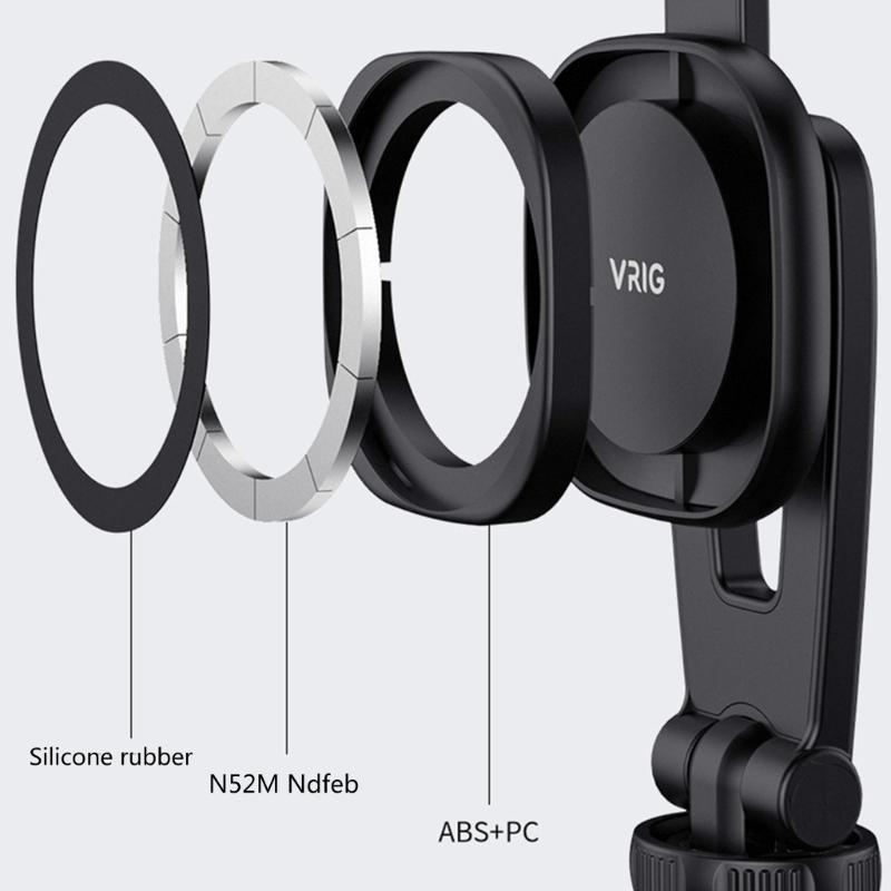 Metal Phone Tripod Mount 360 Smartphone Adapter with 1/4" Cold Shoe Mount Adjustable Cellphone Clamp Stand