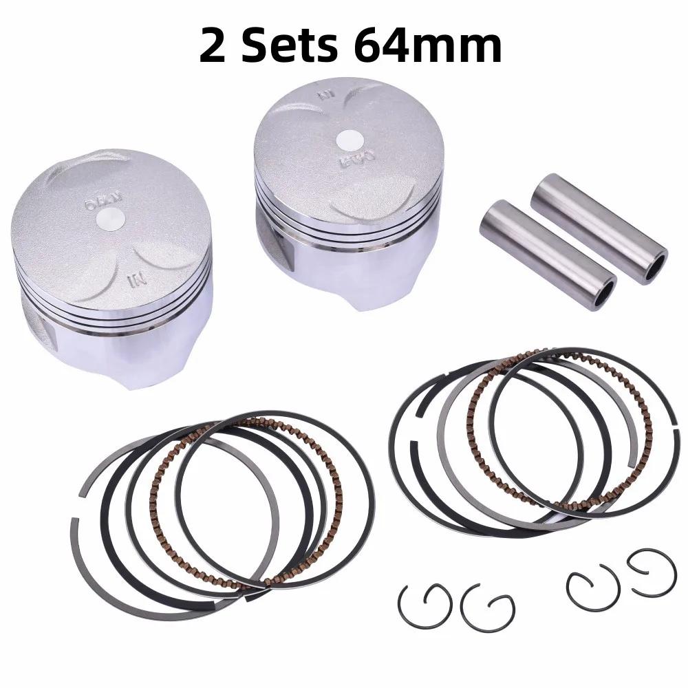 64mm 64.25mm 64.5mm 400cc Motorcycle Engine Piston Ring Kit STD +25 +50 +0.25 +0.5  For Honda KWO Steed 400 BROS 400 Steed400