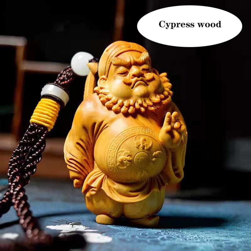 

Резьба по массиву дерева Украшения Тяньши Чжункуй Маленькая модель Привлекают богатство и отгоняют злых духов Украшение персонажа лучший подарок