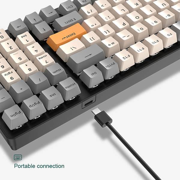 Free Wolf ZIYOU LANG Keyboard, Bee Edition with Red Switch, ABS Material, 1 pc. Color: As shown.