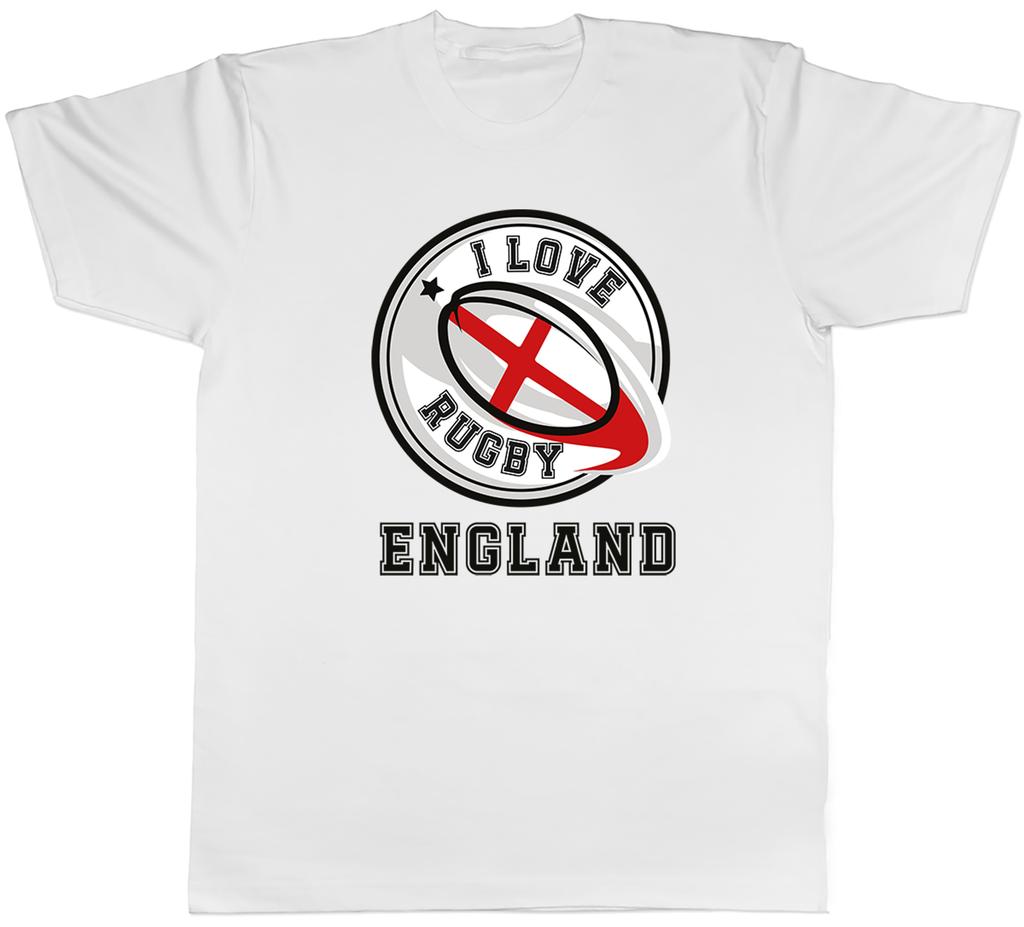 I Love Rugby England Fan Supporter Unisexs TShirt Tee Gift Top