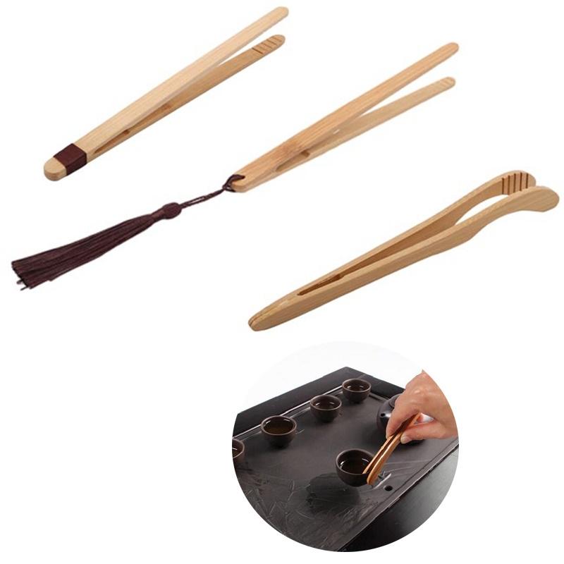Useful Craft Bamboo Tool Toaster Wooden Food Salad Cooking Toast Bread Tongs