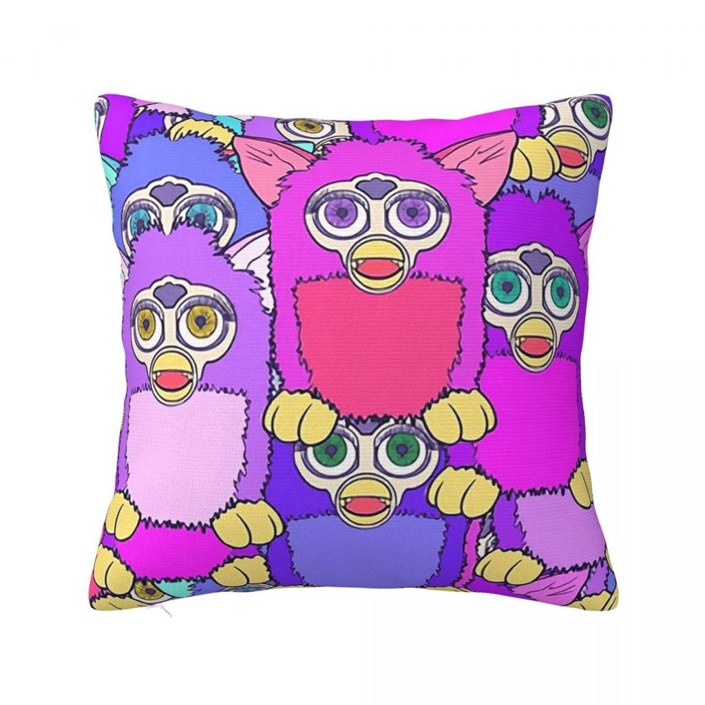 90s Furby Unicorn Square Pillowcase Cushion Cover Pillow Case Throw Pillow Cover for Home Sofa Living Room