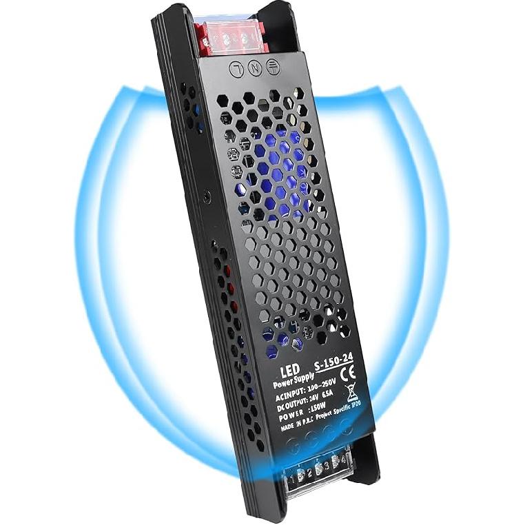 inShareplus DC 24V 8.5A 200W Switching Power Supply, AC 110~250V to 24 Volt Universal DC Transformer Driver, LED Power Supply, Converter Adapter for