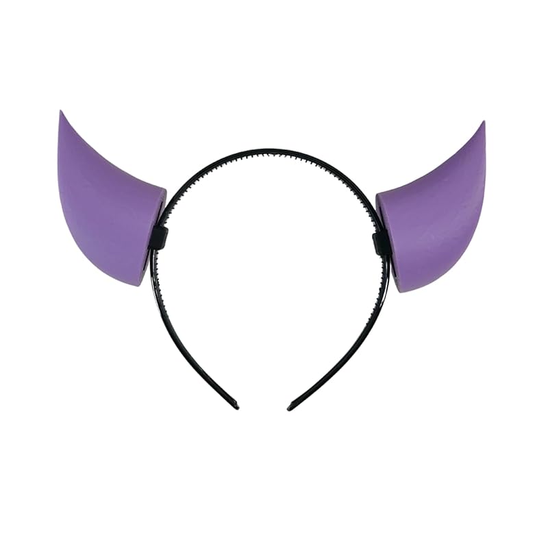 

[CUEZtoy] made in Japan halloween cosplay 3D printing modeling costume items devil Cow s horn devil horns hair ornament headband (purple)