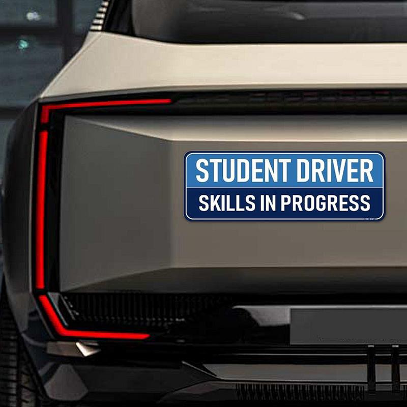 Student Driver Sticker Magnet For Car New Driver Magnet For Car Driving Signs Stickers For New & Beginner Drivers Weatherproof