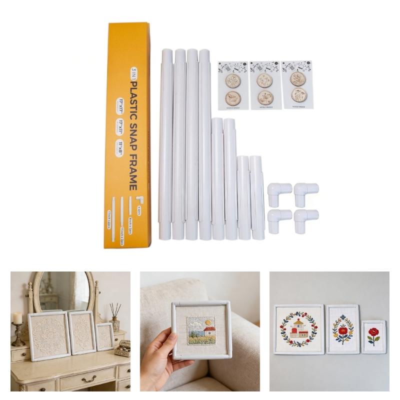 Sturdy PVC Craft Hoop For Crosses Stitching And Embroidery Projects Easy To Assemble Without Tool