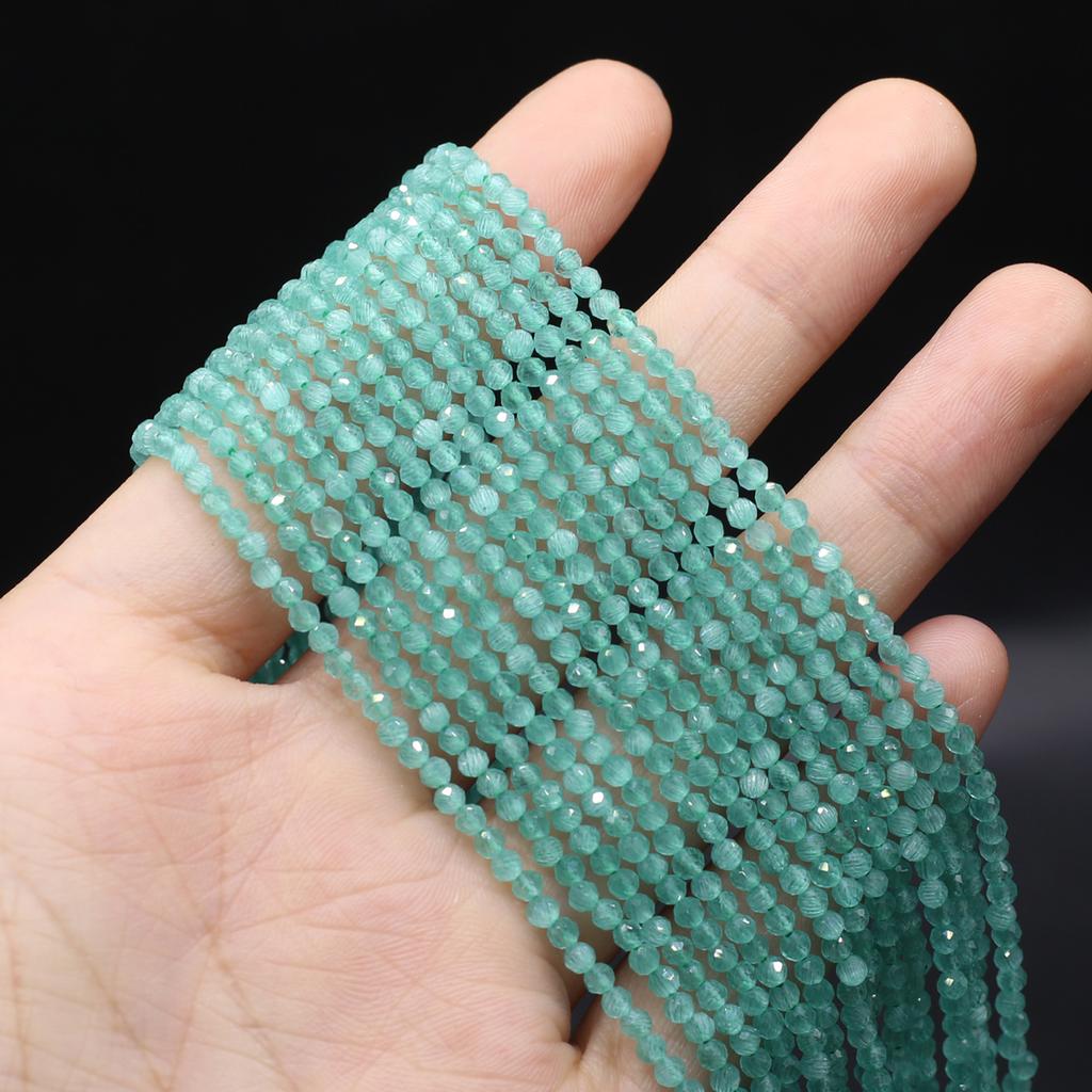 Naturstein facettierte Perlen Opal Isolation Perlen Charms für Schmuckherstellung DIY Halskette Armband Ohrringe Zubehör Größe 3 mm
