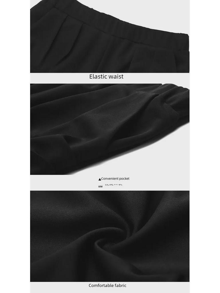 Spodnie haremowe Plus Size Summer Cropped dla kobiet - wyszczuplające, luźne, odpowiednie dla osób o wadze 200 funtów