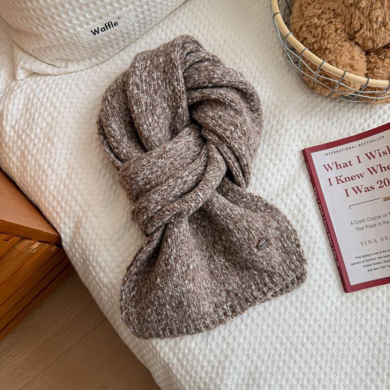 Womens Wool Blend Knit Scarf Thick Warm Winter Neck Wrap Solid Color Unisex Accessory
