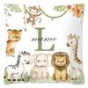 Animal with Name Pillow Case Personalized Pillow Dust Cover Bedroom Kids Wild Party Decoration Pillowcase Birthday Children Gift