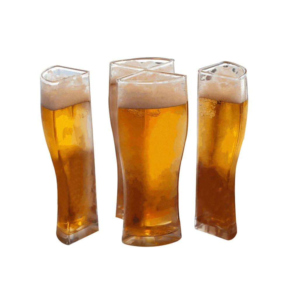 4pcs Acrylic Wine Glass Transparent Beer Cup Funny Beer Mug  Club