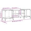 VidaXL Meuble TV chêne fumé 153x37x50 cm bois d'ingénierie 837604