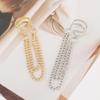 Double Layer Metal Chain Tassel Earrings: Hip Hop Style Ear Cuff