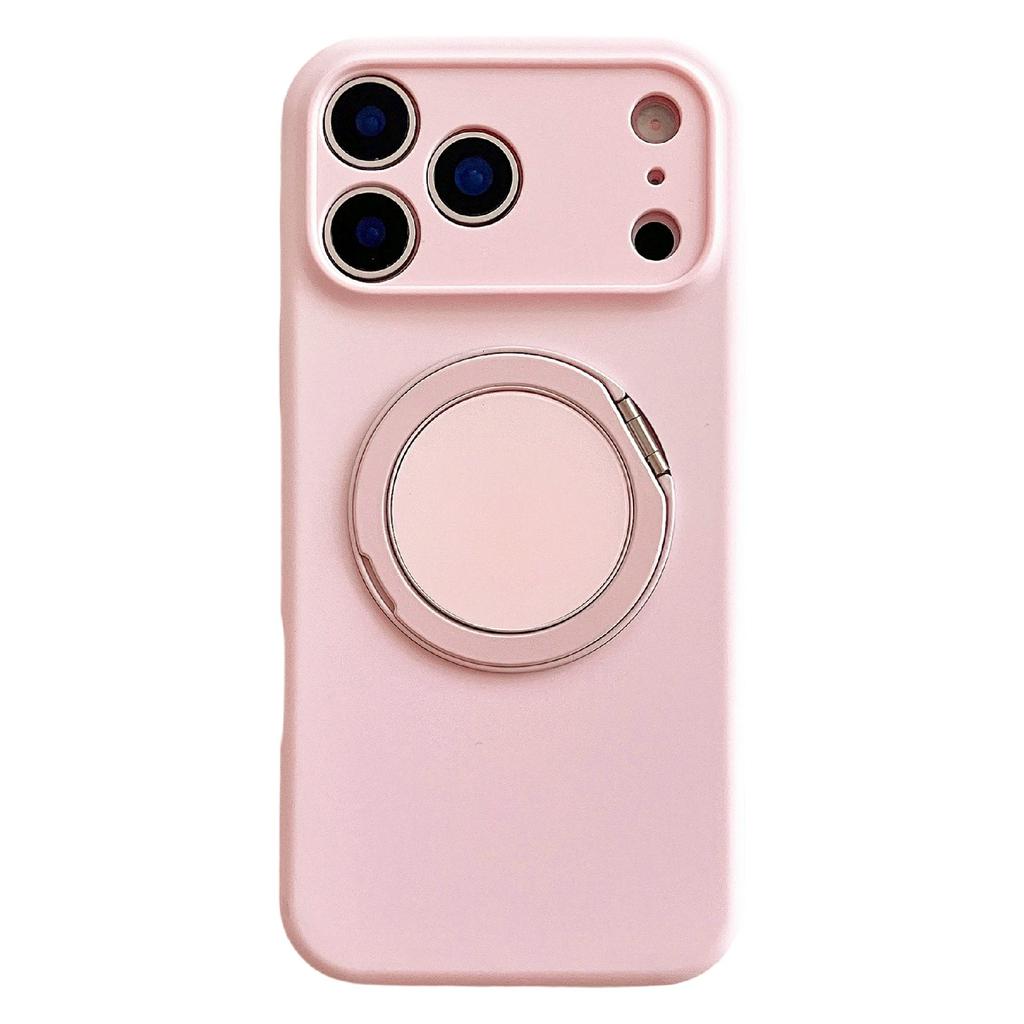 For iPhone 17 Pro Case 360 Rotating Kickstand Precision Cutout Liquid Silicone Phone Cover