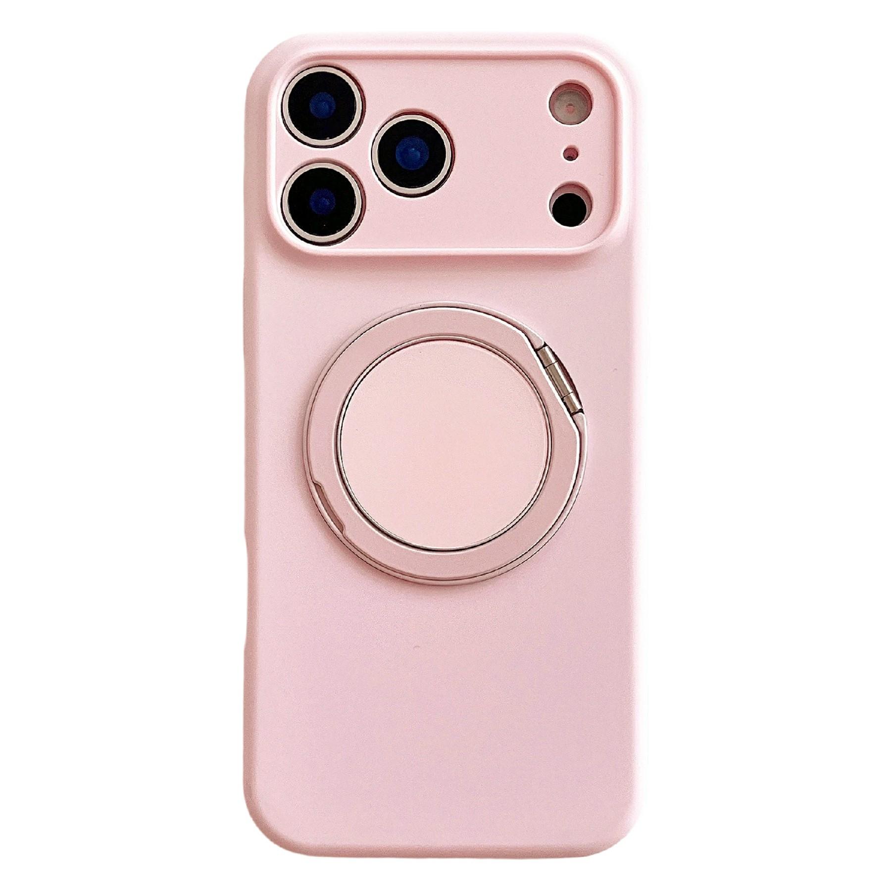 For iPhone 17 Pro Max Case 360 Rotating Kickstand Precision Cutout Liquid Silicone Phone Cover