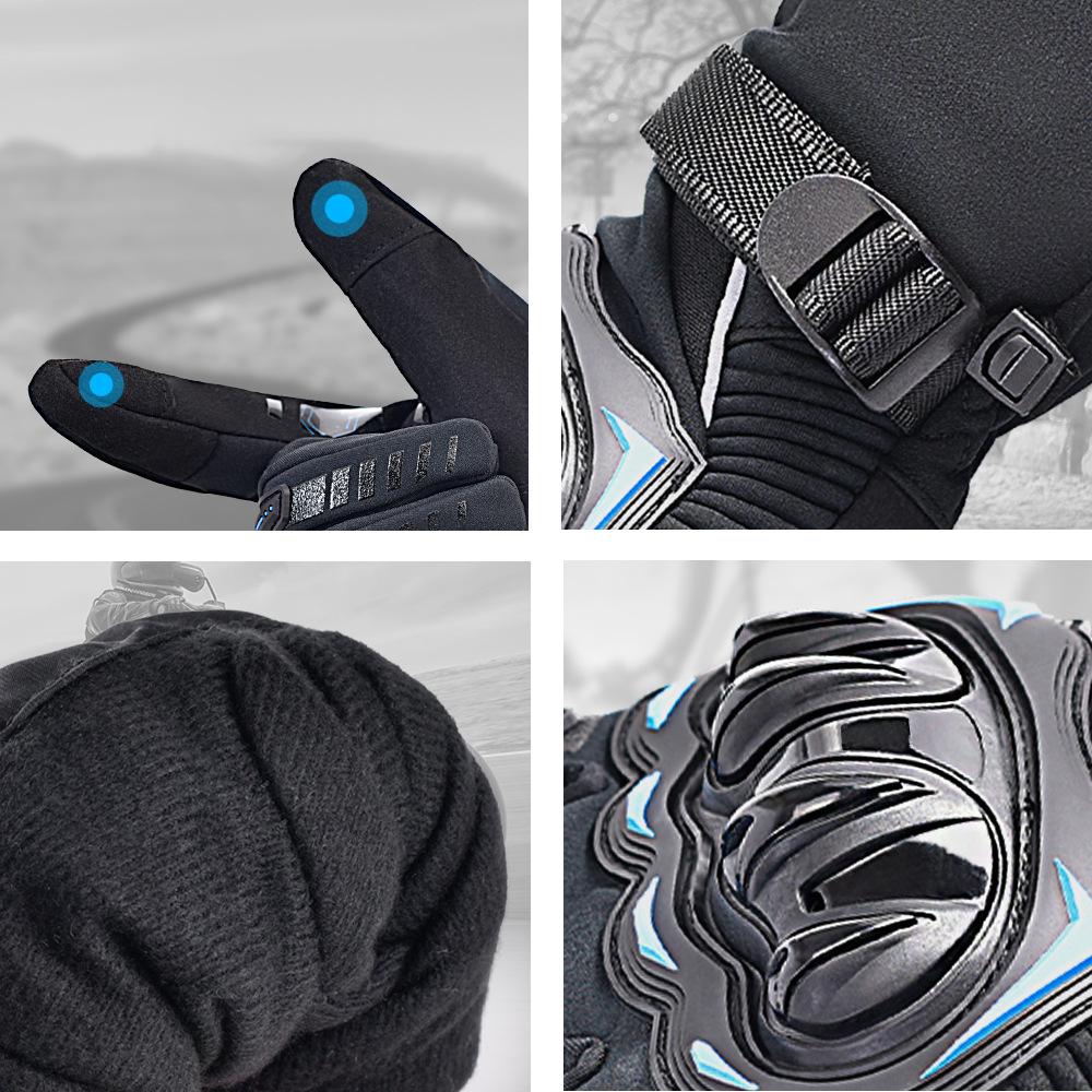 Winter Goatskin Full Finger Lightweight Anti-Slip Fishing Motorbike Riding Gloves for Cold Weather Activities Motorcycle Skiing