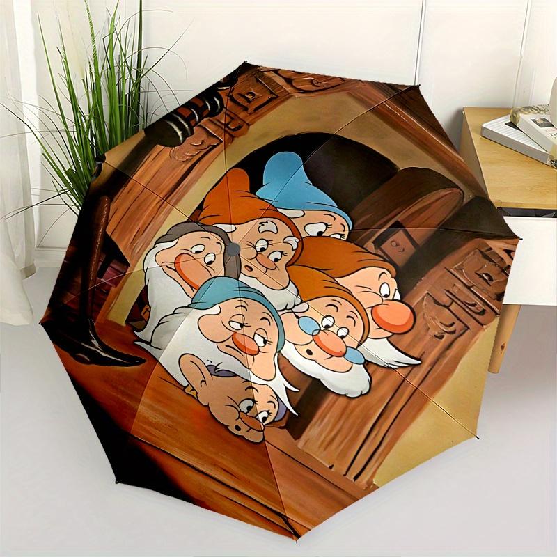 

Dwarfs, Fantasy Automatic Opening and Closing Umbrella - 8 Ribs Portable Folding Umbrella with Plastic Handle, Suitable for Leisure and Hall