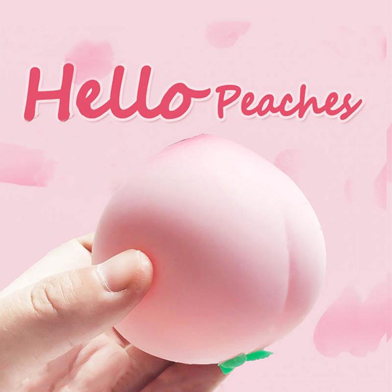 Anti-Stress Squishy Peach Toys Slow Rising Squishy Fruit Squeeze Toy Funny Stress Reliever Reduce Pressure Prop