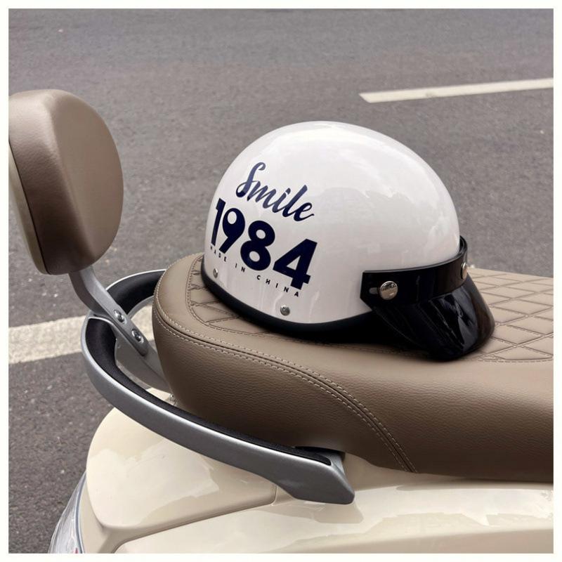 Trendy Brand Retro Harley Electric Car Motorcycle Helmet Personalized Windshield Summer Hard Hat Men and Women Sun Protection