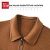 Hodo Men's 100% Wool Double-Sided Zipper Jacket