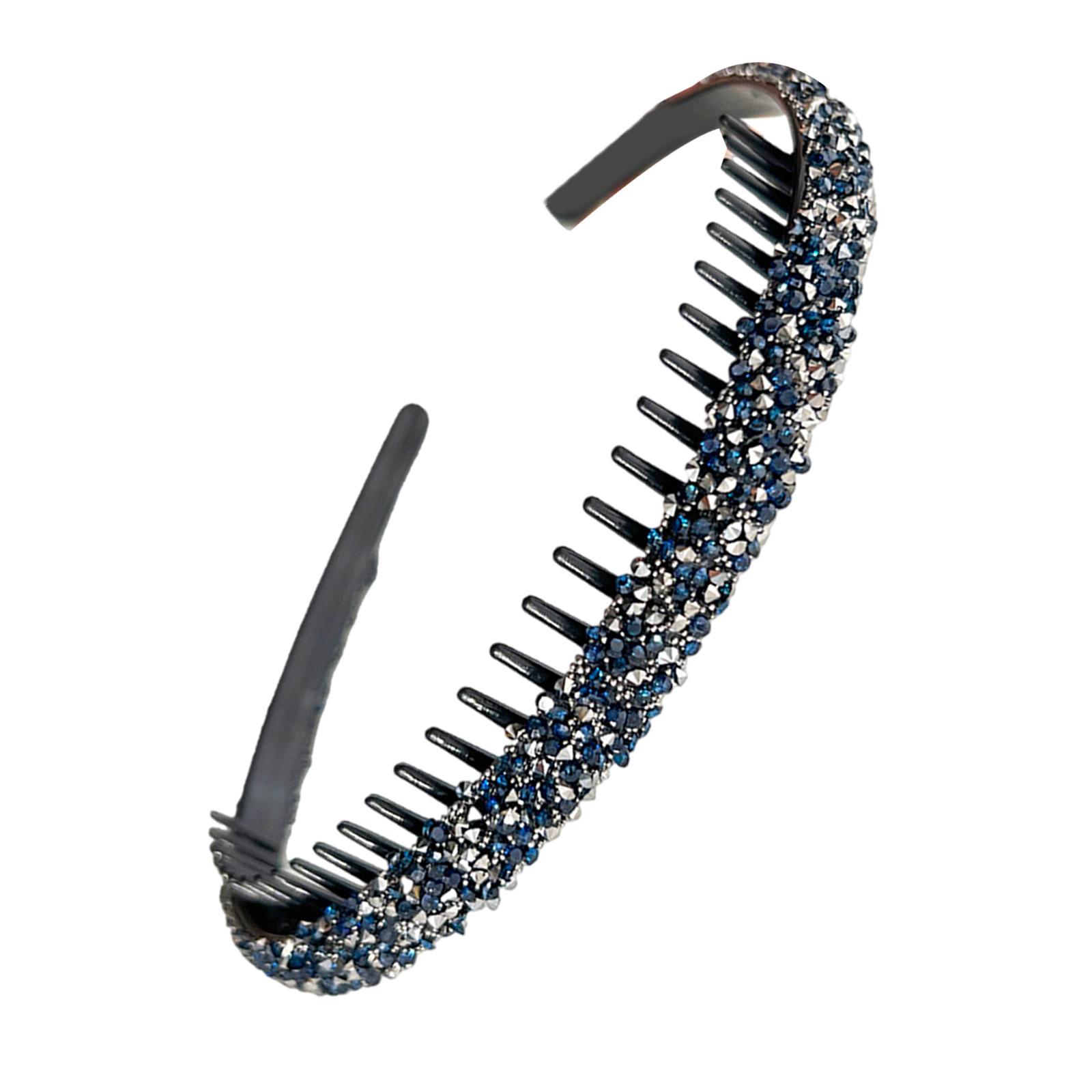 

Повязка на голову со стразами, нескользящая, с хрустальными зубцами, повязка на голову, модная повязка на голову для женщин и девочек, для ежедневного использования разноцветный