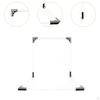 Photography Backdrops Kit Background Paper Professional L Shape PVC Photo Backdrop White Flat