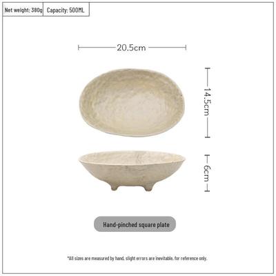 Wutuo Rustic Ceramic Dinner Plate