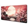 Ink Wash Style Cherry Blossom Pagoda Scenery Large Mouse Pad Desk Mat Pc Accessories Gaming Pad Office Rug Mouse Carpet Mousemat