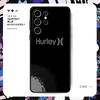 Hot Brand Hurley Phone Case For Samsung Galaxy S26 S25 S24 S23 S22 S21 S20 Plus Ultra Limited Soft Black