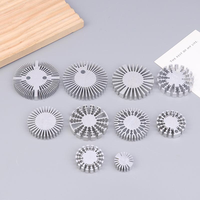 Cob Radiator Diameter 25/37.5/40/48/50/53/60/65/67Mm High Power Led Heatsink Sunflower Solid Radiator Round Alloy Aluminum