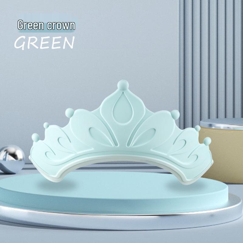 Crown Kids Adjustable Silicone Shampoo Cap & Water Blocker небесно-голубой