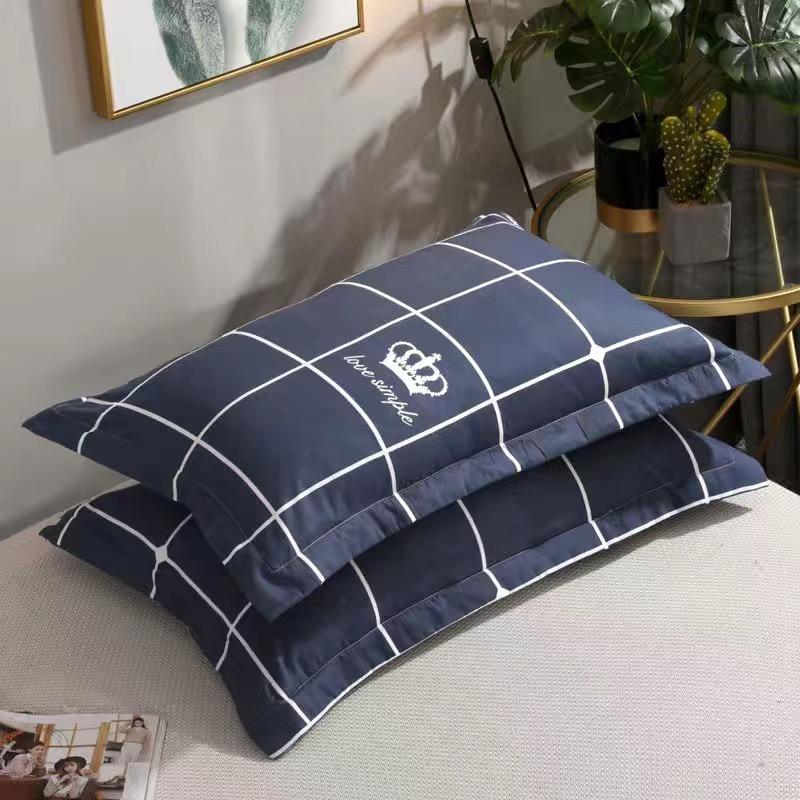 Hautfreundliche, gebürstete Kissenbezüge. Ein Paar große Einzel-Doppel-Kissenbezüge mit hoher Anzahl und hoher Dichte