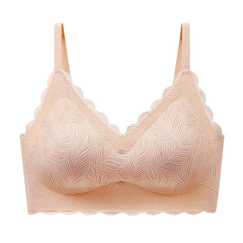 New Latex Underwear One Piece Seamless Bra for Women Without Steel Ring Gathering Comfortable Bra