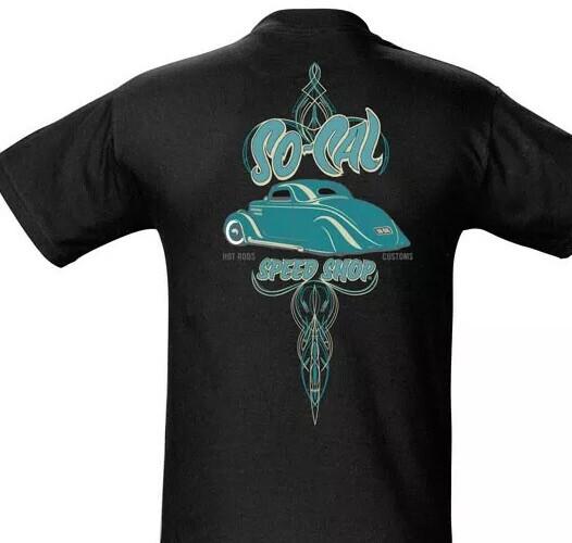 New So-Cal Speed Shop Street Rod (1043) 100% Black Cotton T-Shirt XL