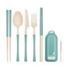 Camping Outdoor Tableware Knives Fork Spoon Chopsticks Straw Set Cutlery Set Dinnerware Set