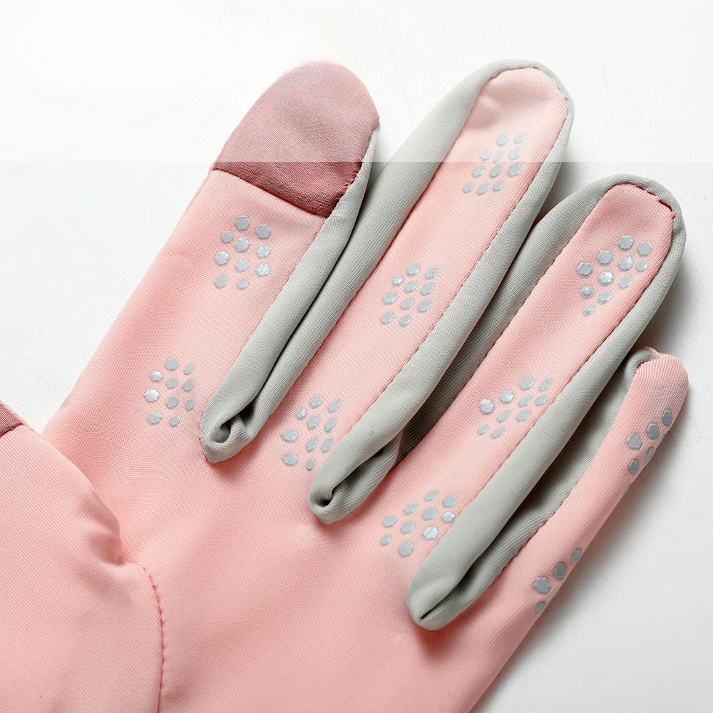 Summer Women's Sunscreen Gloves Women's Spring UV Thin Short Ice Silk Cool Outdoor Sunburn Breathable