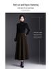 Trendy Women's Winter Woolen A-Line Half-Skirt: Mid-Length Flare Design