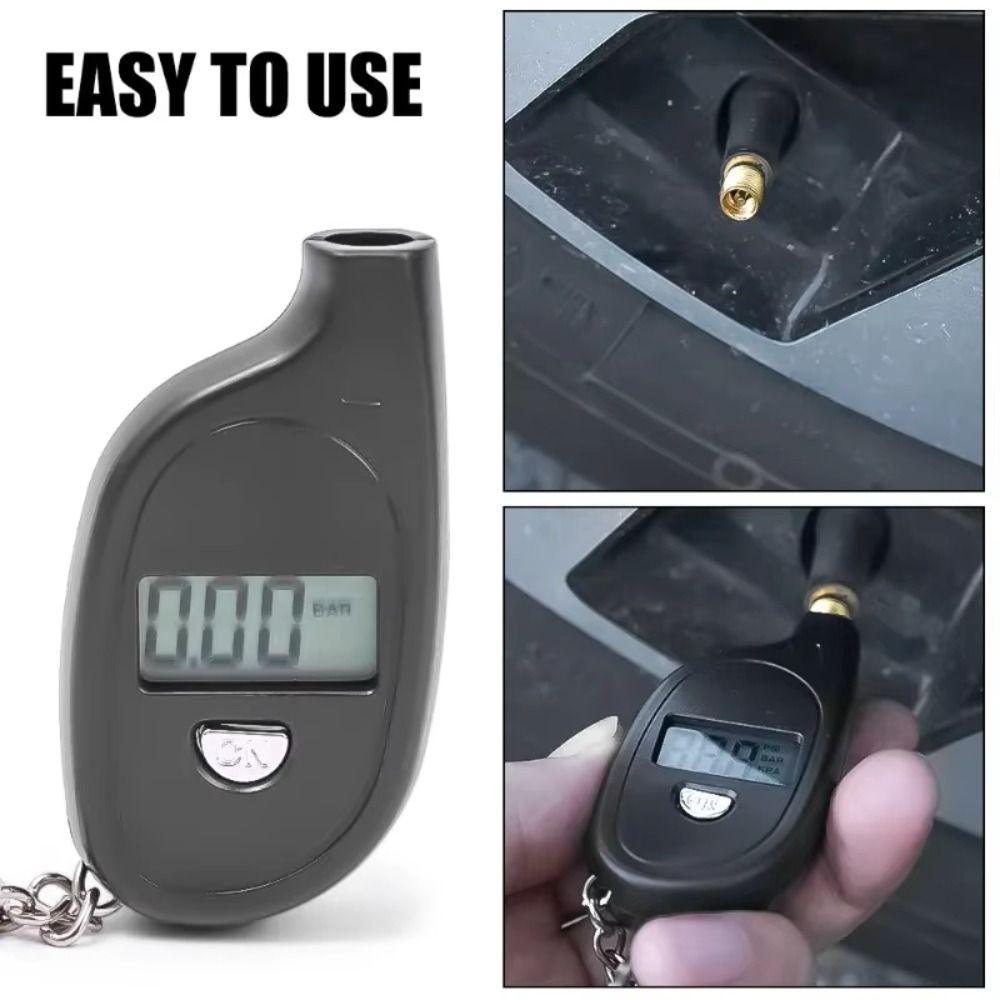 Mini Size Digital Keychain Tire Pressure Gauge Keychain Style Car Tire Pressure Meter Car Use