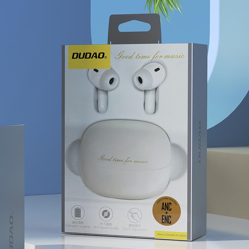U21 TWS ANC ENC Bluetooth Wireless Headphones - White