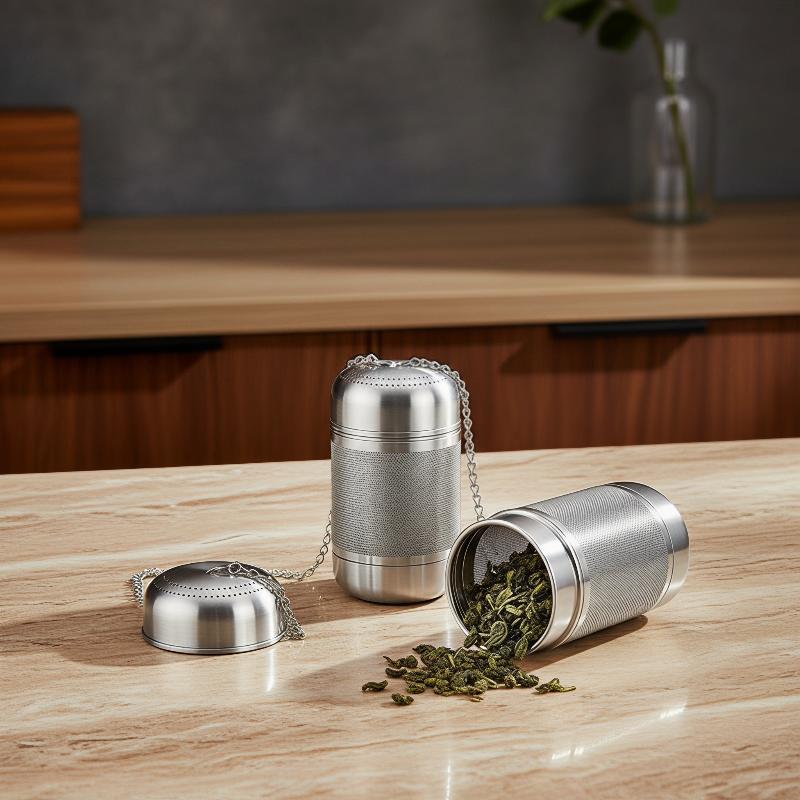 Reusable Stainless Steel Tea Infuser Strainer Fine Mesh Filter for Loose Leaf Tea Spice Brewing Coffee Home Cooking Gift Idea
