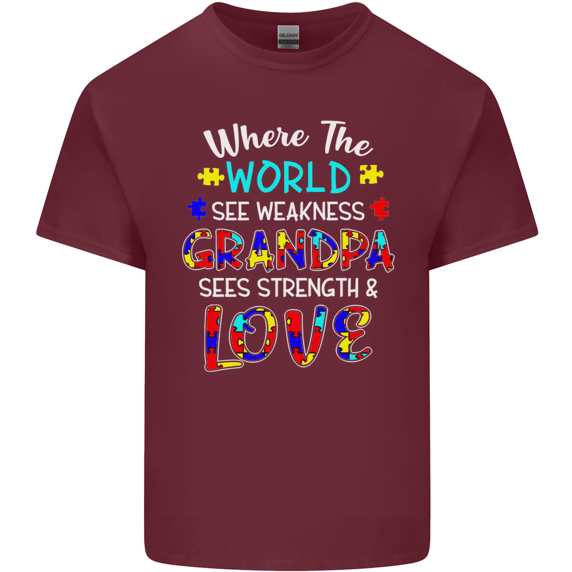 Autism Grandpa Sees Love Strength Autistic Unisexs Light Cotton TShirt S