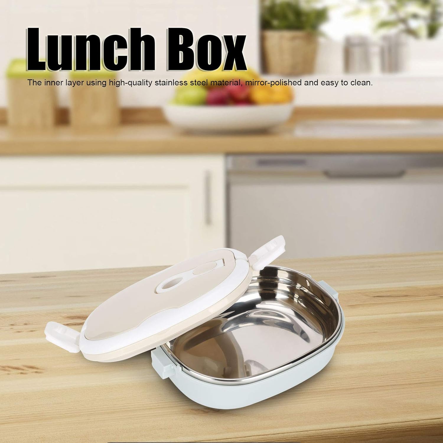 Gaeirt Box, Thickened Lunch Box Portable Stainless Steel Lunch Box with Sealing Rubber for Outdoor Camping for Work