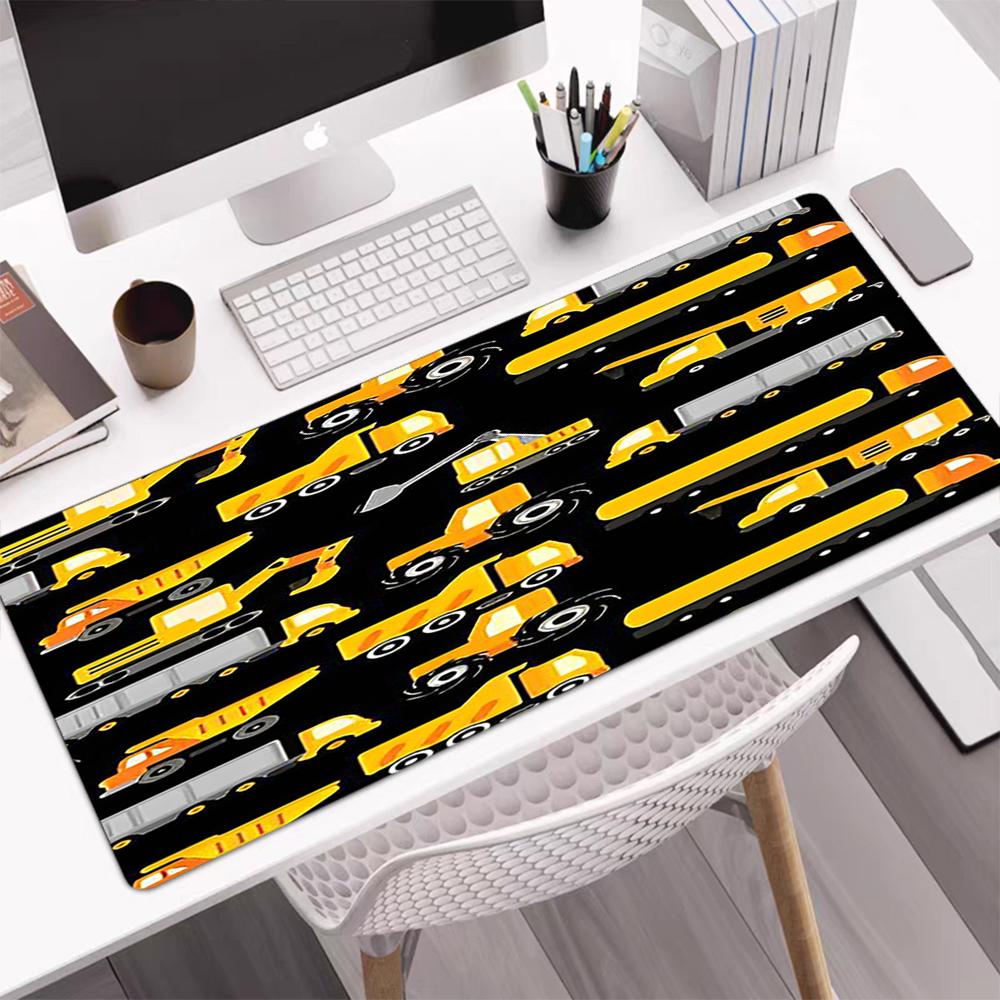excavator Theme Mouse Pad, Non Slip Rubber Base, Multifunctional Office & Home Decor, Perfect for Workspace Personalization.
