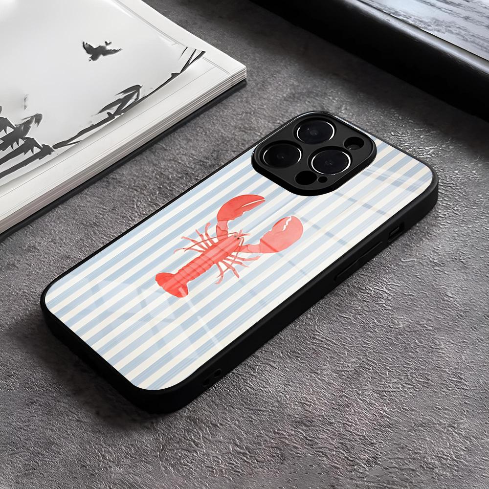 

Marine Life, Crabs, Lobsters Phone Case For IPhone 17 15 Pro Max 12 16 14 Plus 11 13 Pro X XR XS 7 8 Plus SE Glass Cover iPhone 17Pro