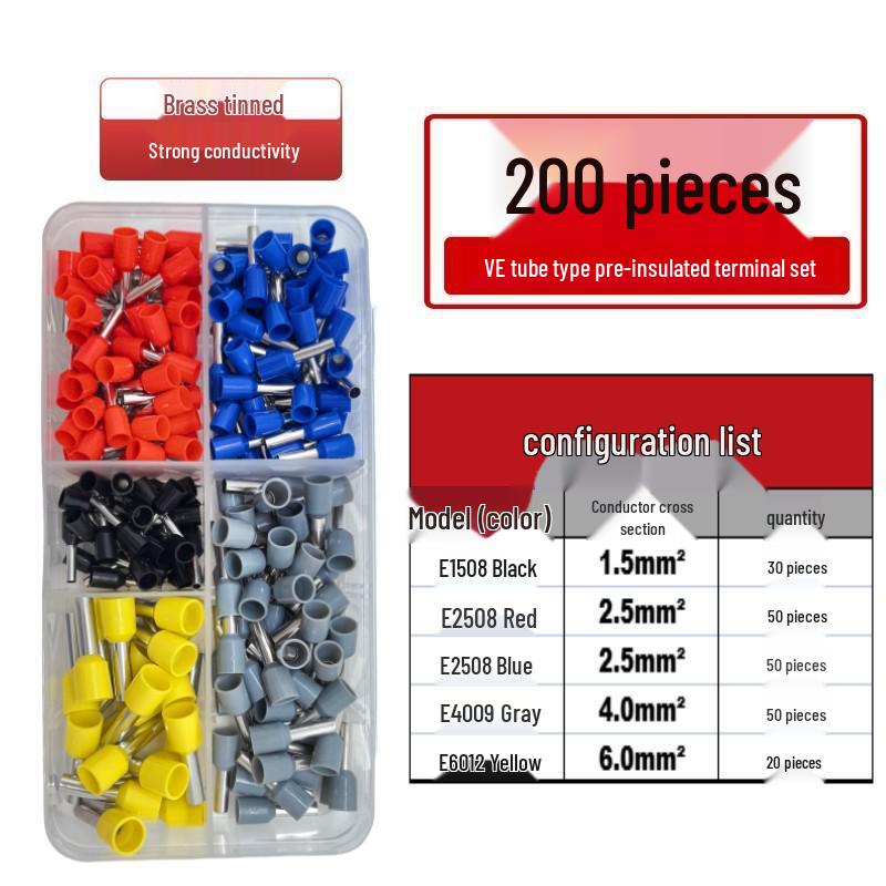 VE Type Copper Tube Cold-Pressed Terminal Pin Set