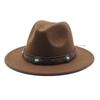 Women'S Simple Wool Top Hat White Trend Versatile Belt Men'S Jazz Hat